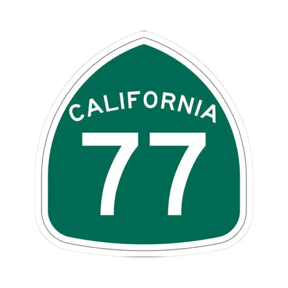 California 77 (California) (Road Sign) STICKER Vinyl Kiss-Cut Decal 3 Inch White - The Sticker Space