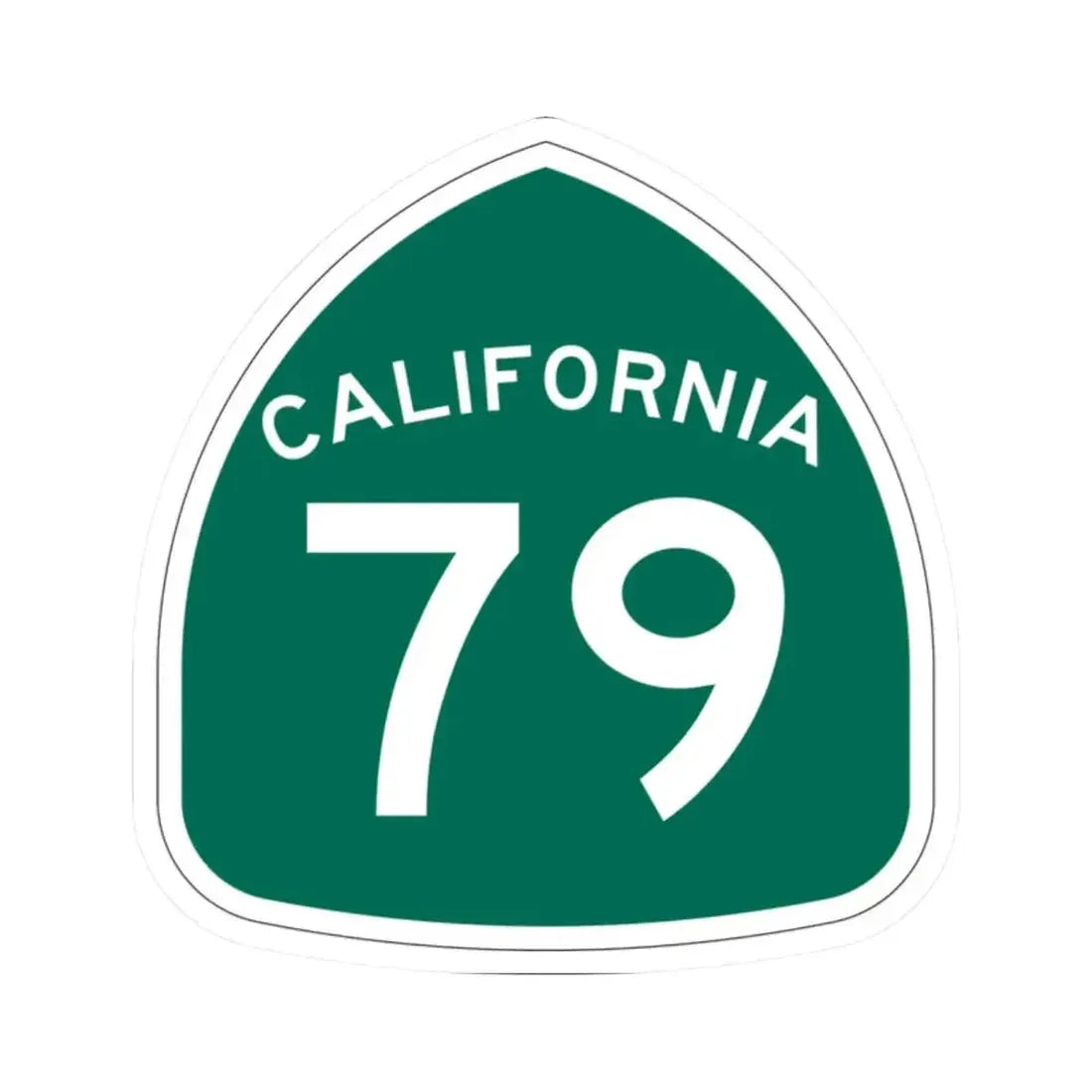 California 79 (California) (Road Sign) STICKER Vinyl Kiss-Cut Decal 2 Inch White - The Sticker Space