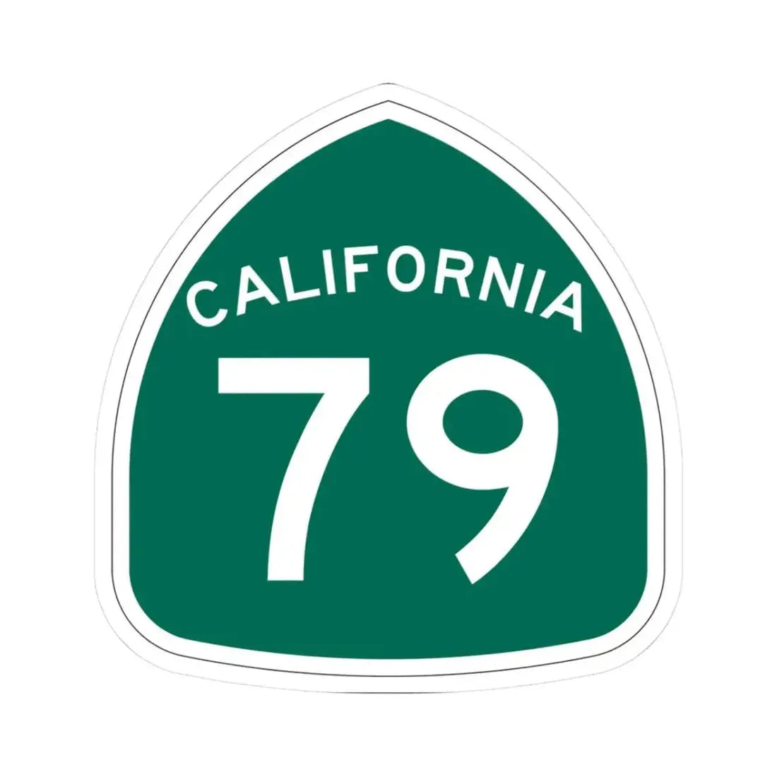 California 79 (California) (Road Sign) STICKER Vinyl Kiss-Cut Decal 3 Inch White - The Sticker Space