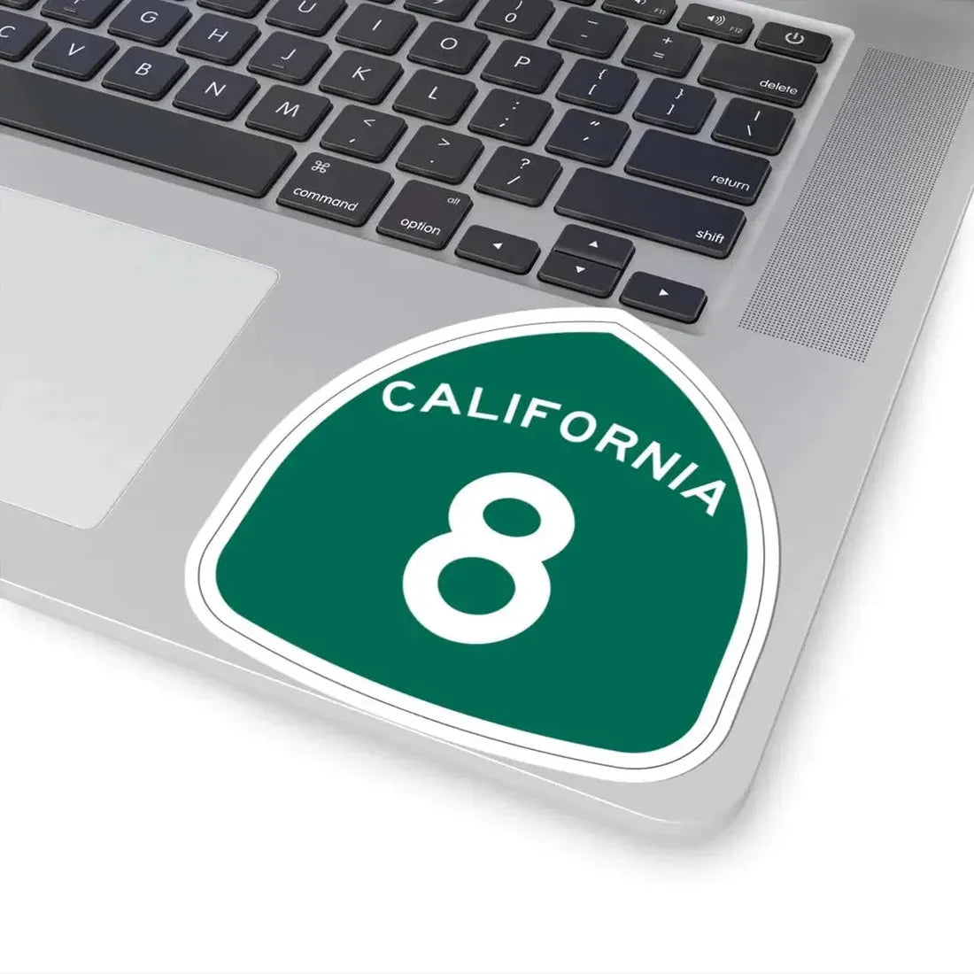 California 8 (California) (Road Sign) STICKER Vinyl Kiss-Cut Decal - The Sticker Space