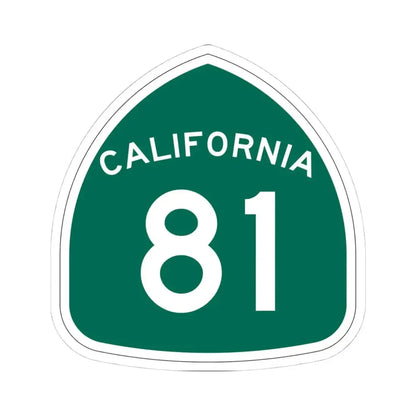 California 81 (California) (Road Sign) STICKER Vinyl Kiss-Cut Decal 4 Inch White - The Sticker Space