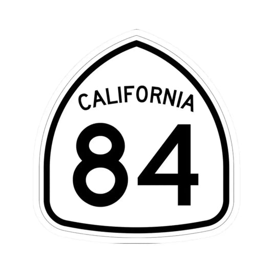 California 84 1957 (California) (Road Sign) STICKER Vinyl Kiss-Cut Decal 2 Inch White - The Sticker Space