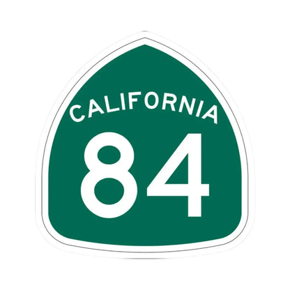 California 84 (California) (Road Sign) STICKER Vinyl Kiss-Cut Decal 2 Inch White - The Sticker Space