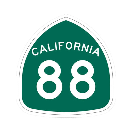 California 88 (California) (Road Sign) STICKER Vinyl Kiss-Cut Decal 2 Inch White - The Sticker Space