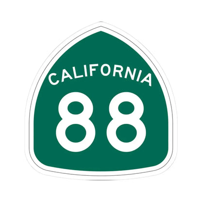 California 88 (California) (Road Sign) STICKER Vinyl Kiss-Cut Decal 3 Inch White - The Sticker Space