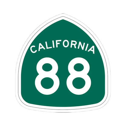 California 88 (California) (Road Sign) STICKER Vinyl Kiss-Cut Decal 4 Inch White - The Sticker Space