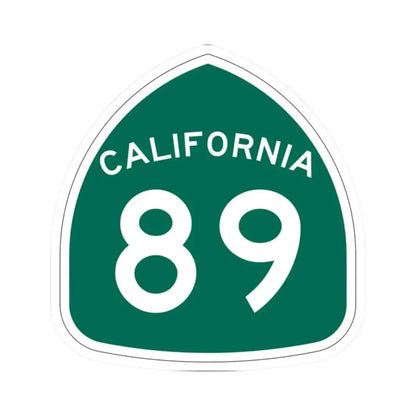 California 89 (California) (Road Sign) STICKER Vinyl Kiss-Cut Decal 2 Inch White - The Sticker Space