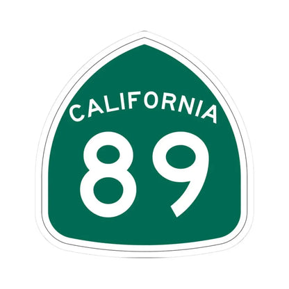 California 89 (California) (Road Sign) STICKER Vinyl Kiss-Cut Decal 3 Inch White - The Sticker Space