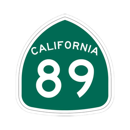 California 89 (California) (Road Sign) STICKER Vinyl Kiss-Cut Decal 4 Inch White - The Sticker Space