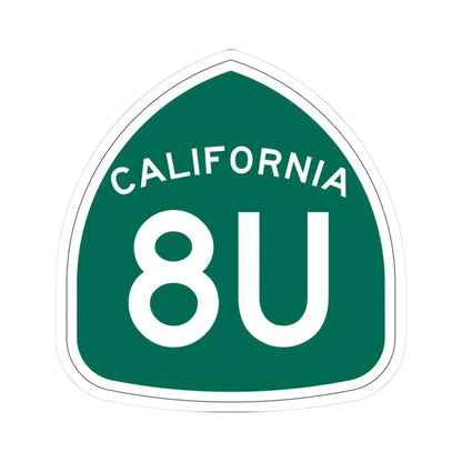 California 8U (California) (Road Sign) STICKER Vinyl Kiss-Cut Decal 3 Inch White - The Sticker Space