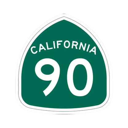 California 90 (California) (Road Sign) STICKER Vinyl Kiss-Cut Decal 2 Inch White - The Sticker Space