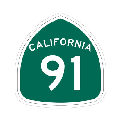 California 91 (California) (Road Sign) STICKER Vinyl Kiss-Cut Decal 6 Inch White - The Sticker Space