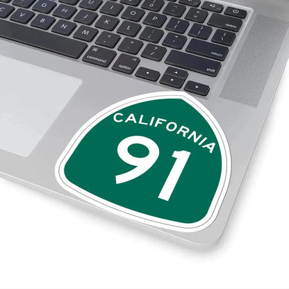 California 91 (California) (Road Sign) STICKER Vinyl Kiss-Cut Decal - The Sticker Space
