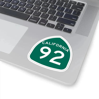 California 92 (California) (Road Sign) STICKER Vinyl Kiss-Cut Decal - The Sticker Space