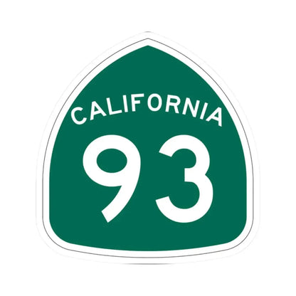 California 93 (California) (Road Sign) STICKER Vinyl Kiss-Cut Decal 2 Inch White - The Sticker Space