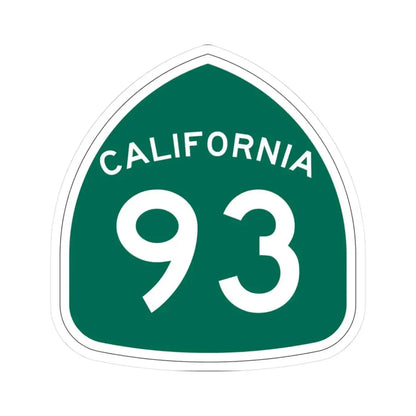 California 93 (California) (Road Sign) STICKER Vinyl Kiss-Cut Decal 3 Inch White - The Sticker Space