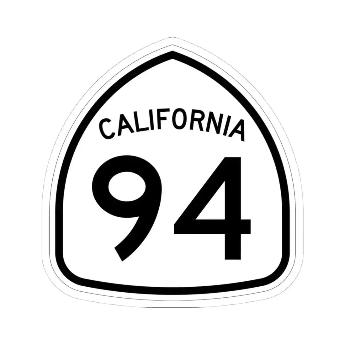 California 94 1957 (California) (Road Sign) STICKER Vinyl Kiss-Cut Decal 4 Inch White - The Sticker Space