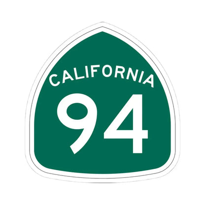 California 94 (California) (Road Sign) STICKER Vinyl Kiss-Cut Decal 4 Inch White - The Sticker Space