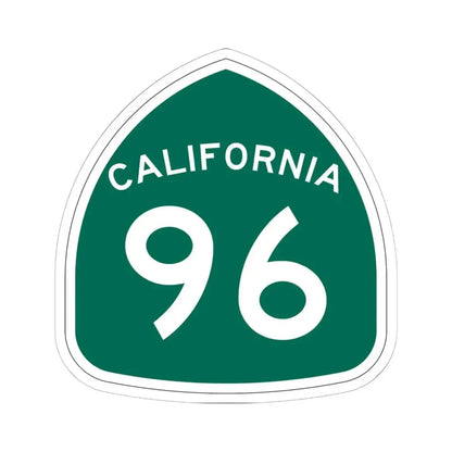 California 96 (California) (Road Sign) STICKER Vinyl Kiss-Cut Decal 6 Inch White - The Sticker Space