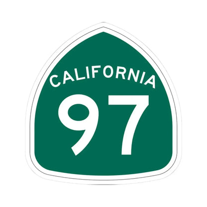 California 97 (California) (Road Sign) STICKER Vinyl Kiss-Cut Decal 3 Inch White - The Sticker Space