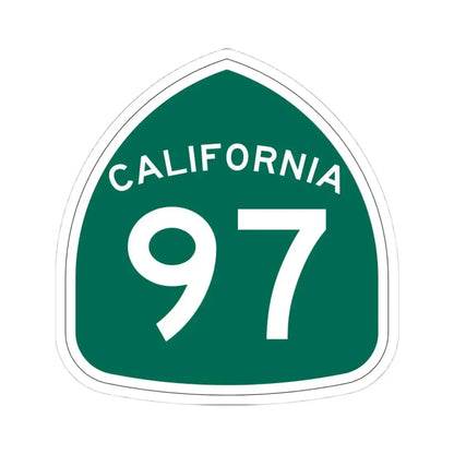 California 97 (California) (Road Sign) STICKER Vinyl Kiss-Cut Decal 4 Inch White - The Sticker Space