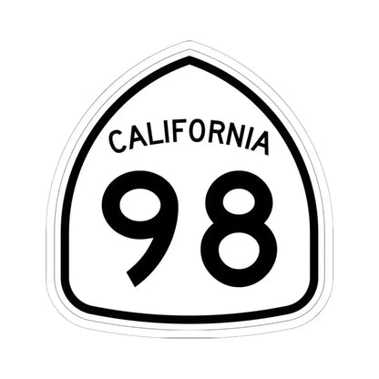 California 98 1957 (California) (Road Sign) STICKER Vinyl Kiss-Cut Decal 6 Inch White - The Sticker Space