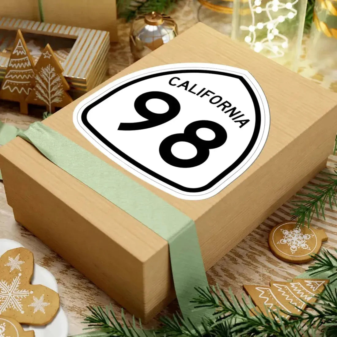 California 98 1957 (California) (Road Sign) STICKER Vinyl Kiss-Cut Decal - The Sticker Space