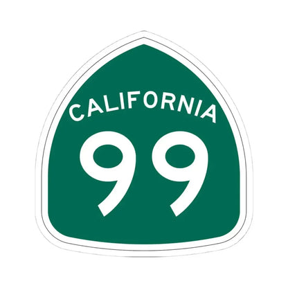 California 99 (California) (Road Sign) STICKER Vinyl Kiss-Cut Decal 4 Inch White - The Sticker Space