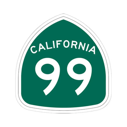 California 99 (California) (Road Sign) STICKER Vinyl Kiss-Cut Decal 6 Inch White - The Sticker Space