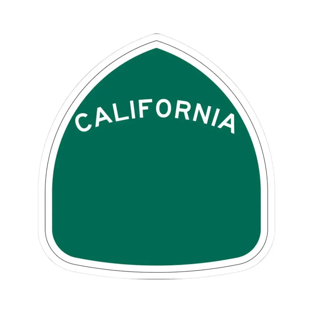 California blank (California) (Road Sign) STICKER Vinyl Kiss-Cut Decal 3 Inch White - The Sticker Space