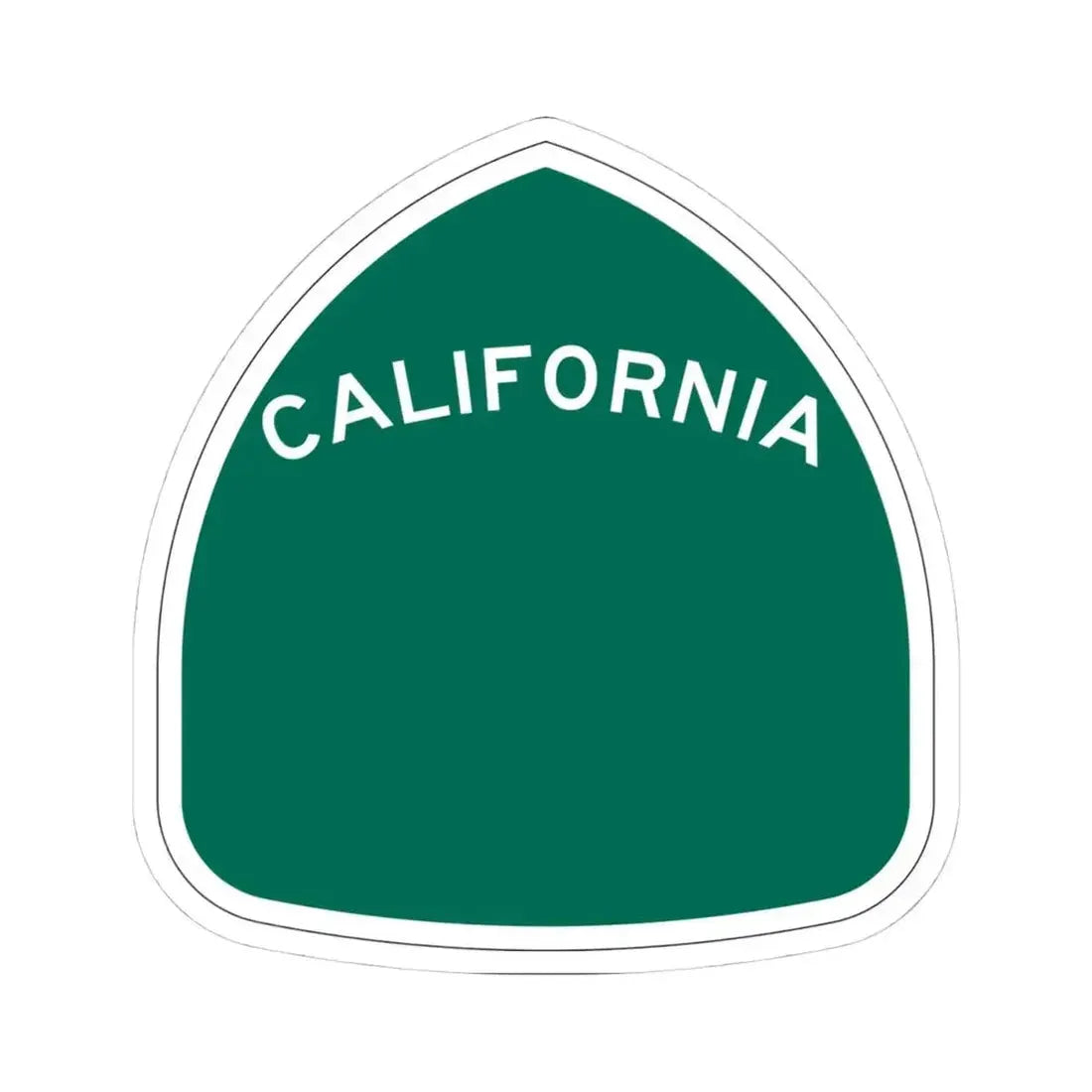 California blank (California) (Road Sign) STICKER Vinyl Kiss-Cut Decal 4 Inch White - The Sticker Space