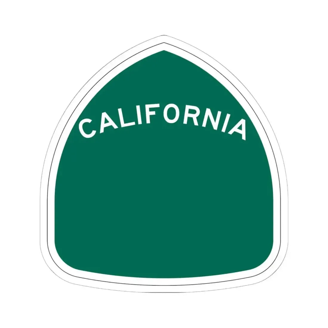 California blank (California) (Road Sign) STICKER Vinyl Kiss-Cut Decal 6 Inch White - The Sticker Space
