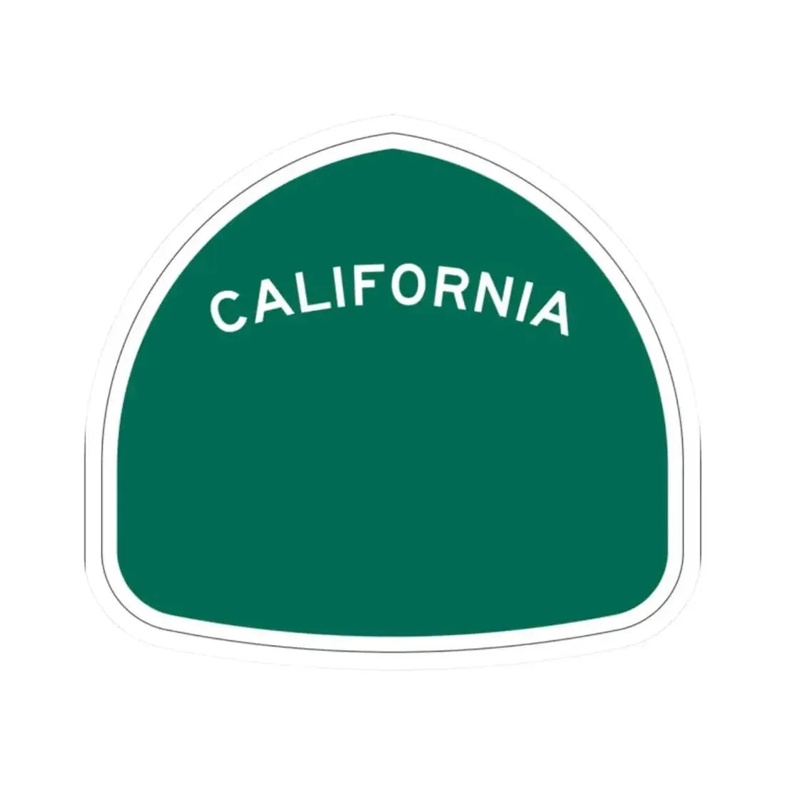 California blank wide (California) (Road Sign) STICKER Vinyl Kiss-Cut Decal 2 Inch White - The Sticker Space