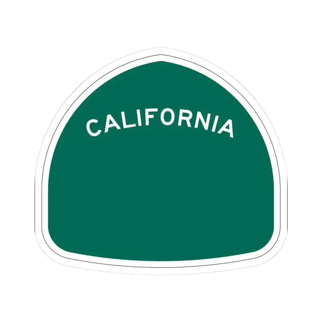 California blank wide (California) (Road Sign) STICKER Vinyl Kiss-Cut Decal 3 Inch White - The Sticker Space