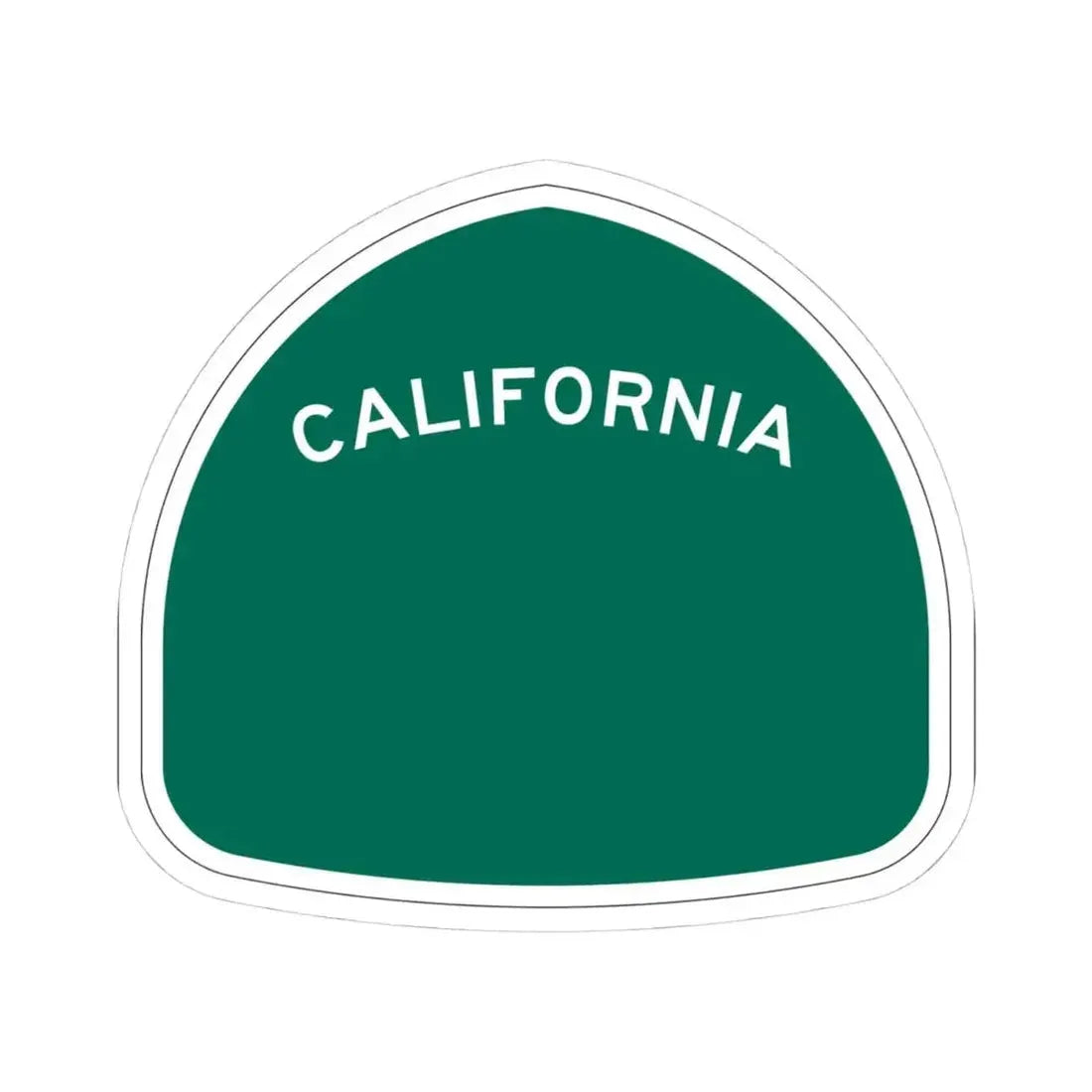 California blank wide (California) (Road Sign) STICKER Vinyl Kiss-Cut Decal 4 Inch White - The Sticker Space