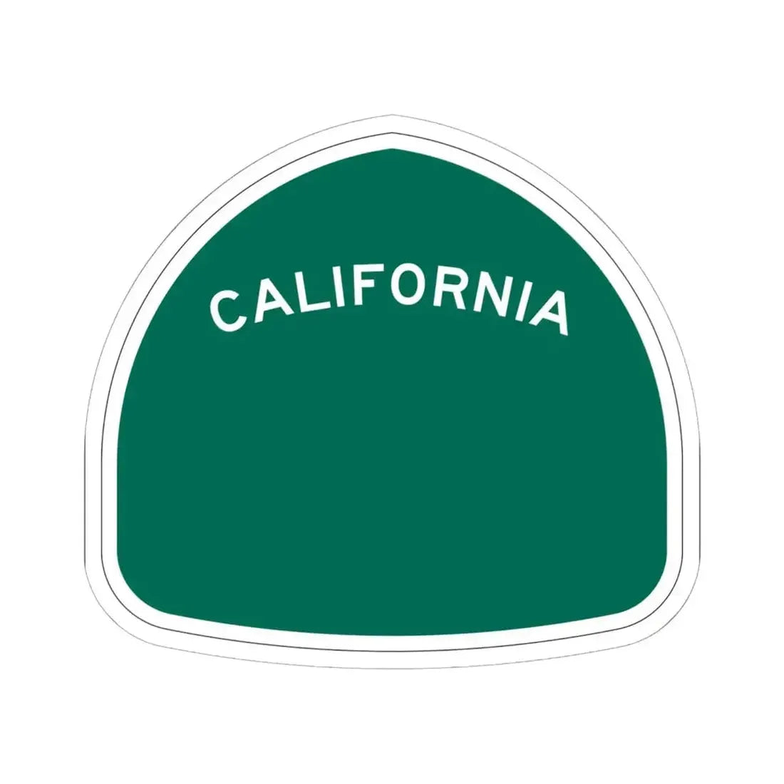 California blank wide (California) (Road Sign) STICKER Vinyl Kiss-Cut Decal 6 Inch White - The Sticker Space