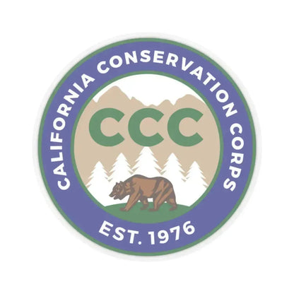 California Conservation Corps - STICKER Vinyl Kiss-Cut Decal 2 Inch Transparent - The Sticker Space