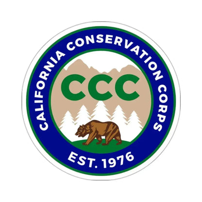 California Conservation Corps - STICKER Vinyl Kiss-Cut Decal 2 Inch White - The Sticker Space