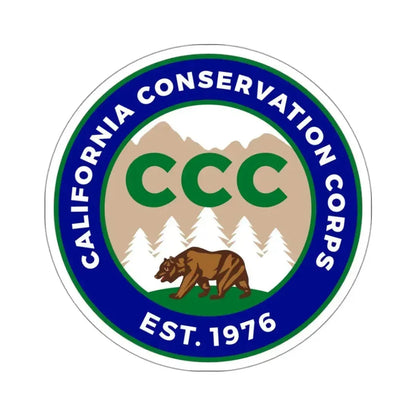 California Conservation Corps - STICKER Vinyl Kiss-Cut Decal 3 Inch White - The Sticker Space