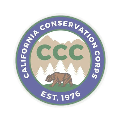 California Conservation Corps - STICKER Vinyl Kiss-Cut Decal 4 Inch Transparent - The Sticker Space
