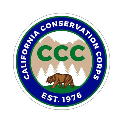 California Conservation Corps - STICKER Vinyl Kiss-Cut Decal 4 Inch White - The Sticker Space