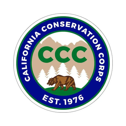 California Conservation Corps - STICKER Vinyl Kiss-Cut Decal 6 Inch White - The Sticker Space