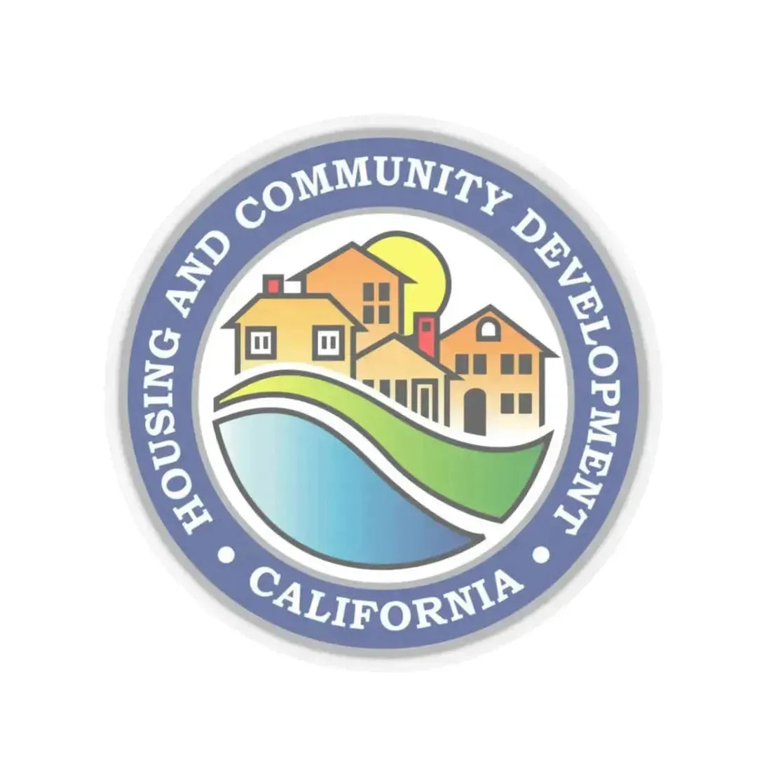 California Department of Housing and Community Development - STICKER Vinyl Kiss-Cut Decal 3 Inch Transparent - The Sticker Space