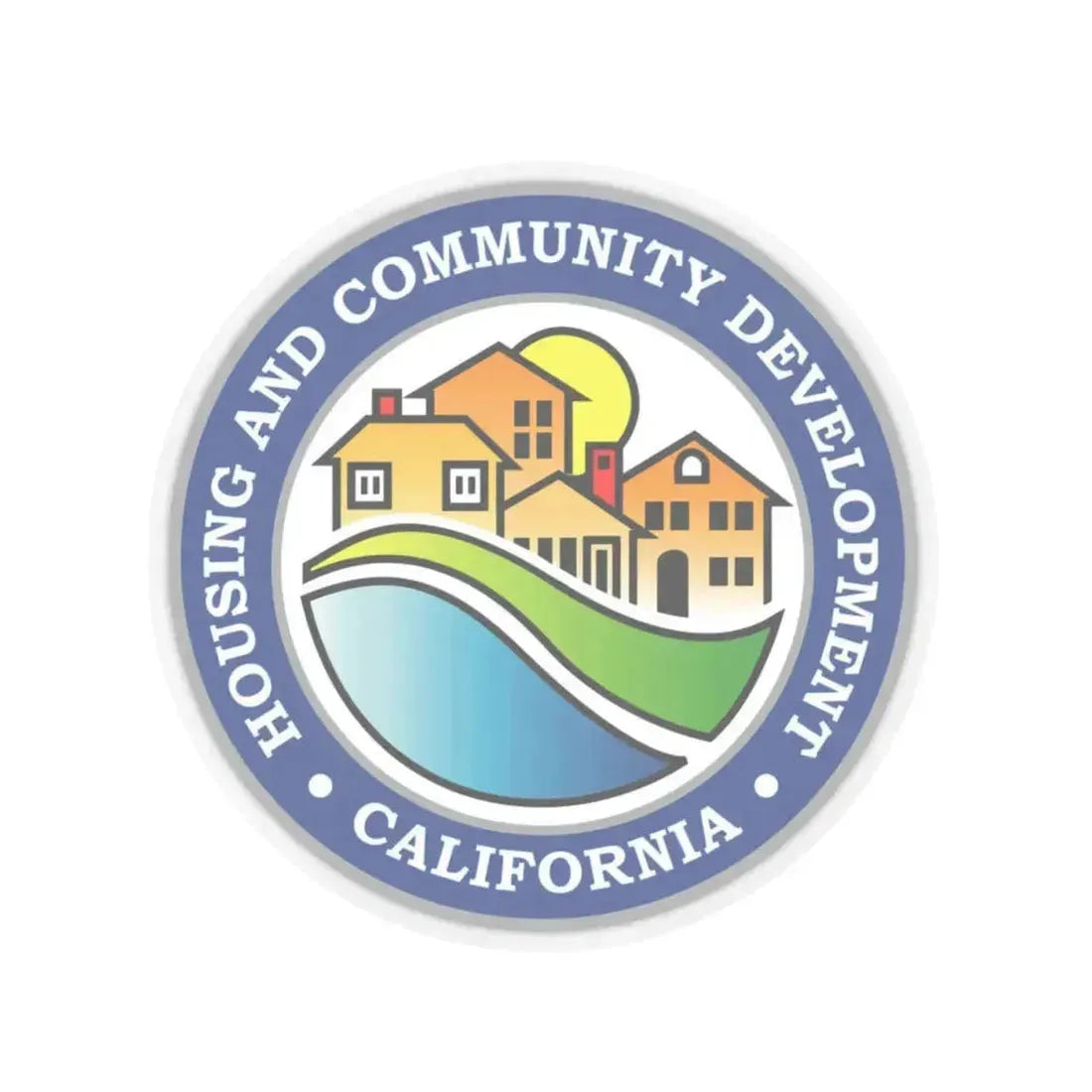California Department of Housing and Community Development - STICKER Vinyl Kiss-Cut Decal 4 Inch Transparent - The Sticker Space