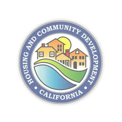 California Department of Housing and Community Development - STICKER Vinyl Kiss-Cut Decal 4 Inch Transparent - The Sticker Space
