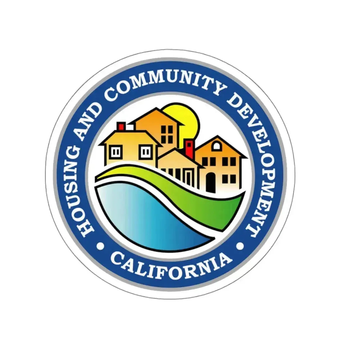 California Department of Housing and Community Development - STICKER Vinyl Kiss-Cut Decal 4 Inch White - The Sticker Space