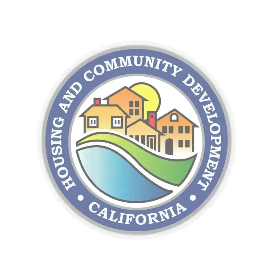 California Department of Housing and Community Development - STICKER Vinyl Kiss-Cut Decal 6 Inch Transparent - The Sticker Space