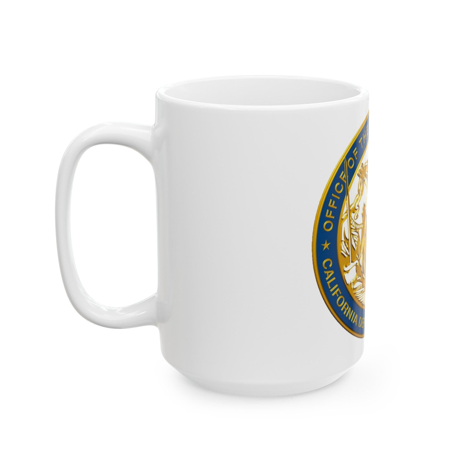 California Department of Justice v2 - White Coffee Mug-The Sticker Space