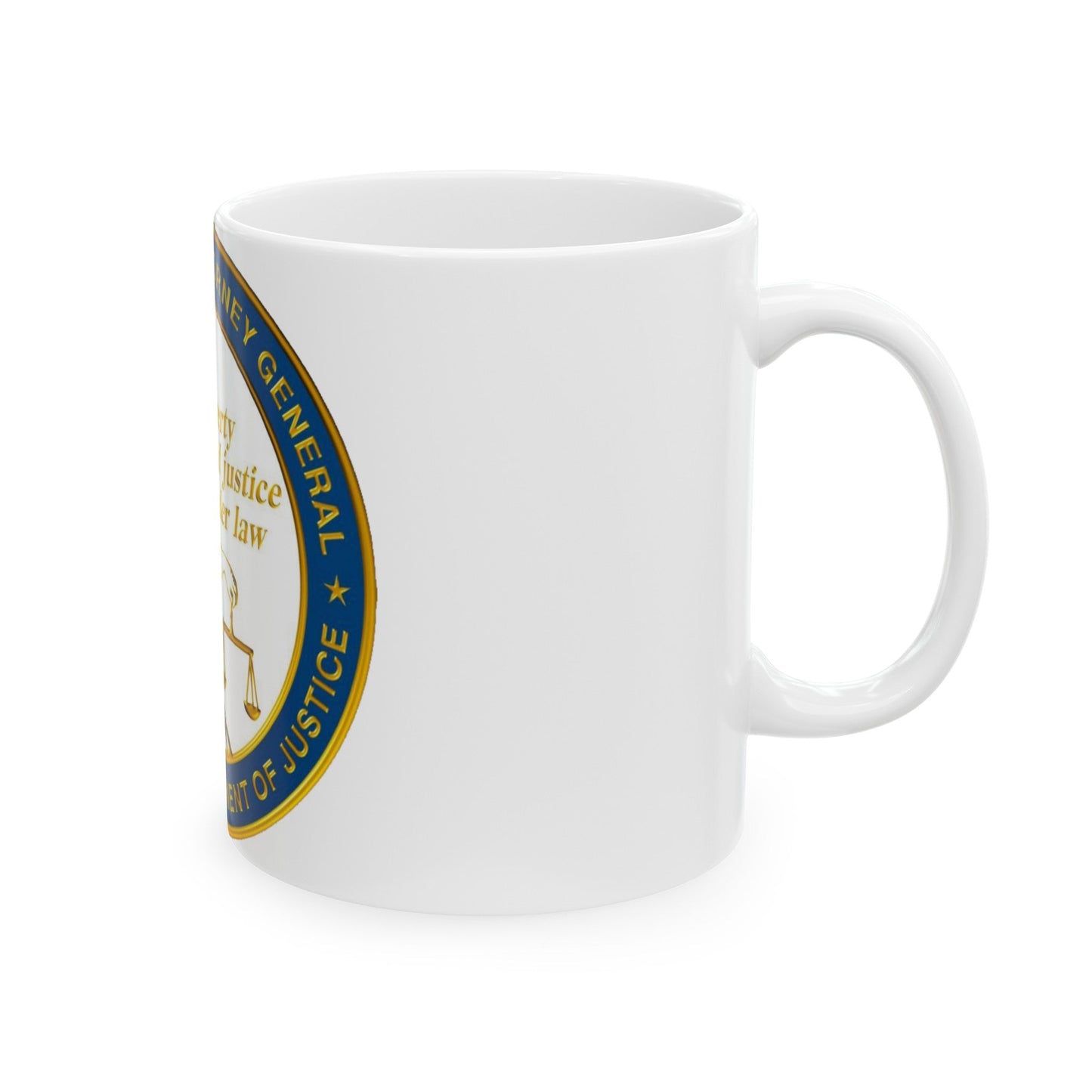 California Department of Justice v2 - White Coffee Mug-The Sticker Space