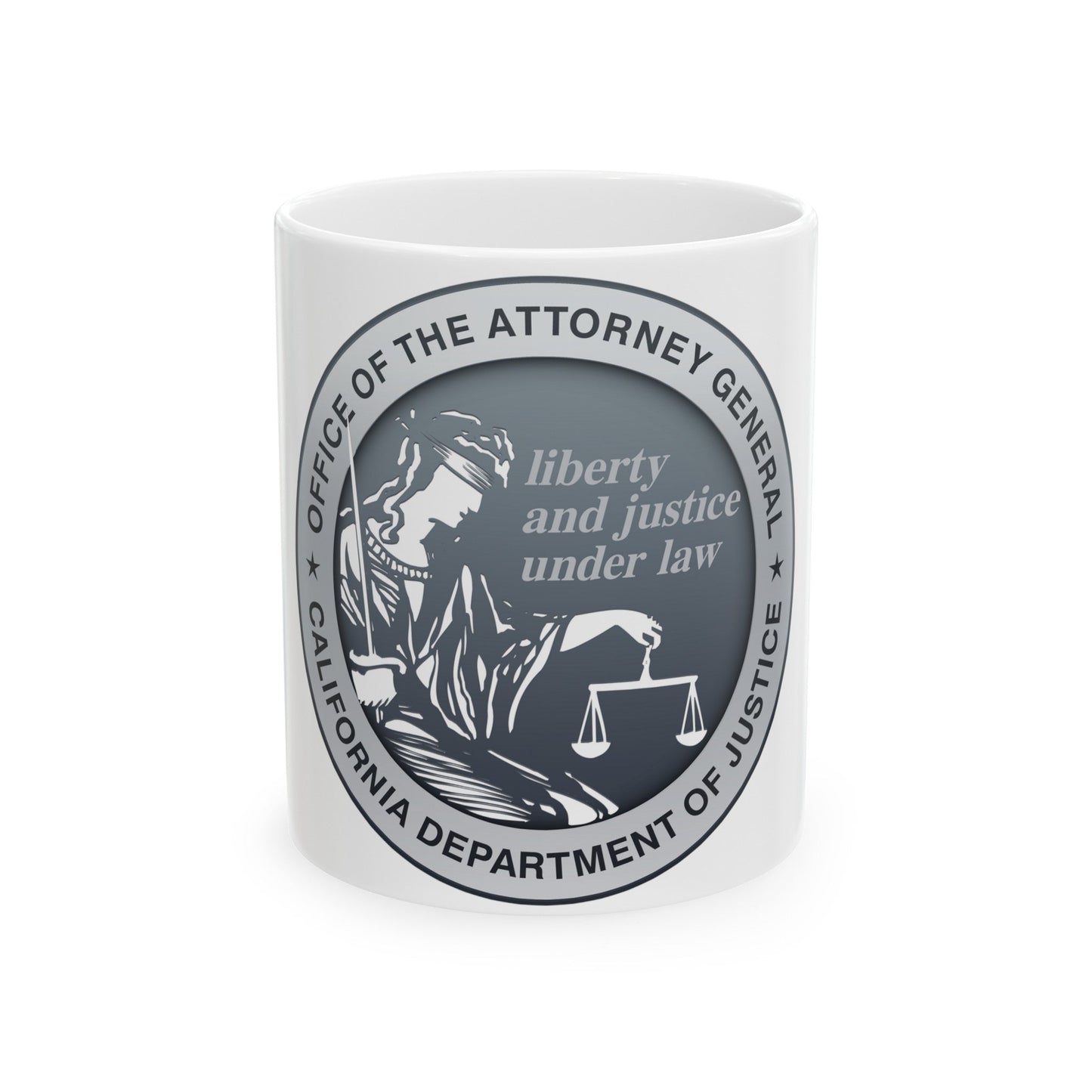 California Department of Justice - White Coffee Mug-11oz-The Sticker Space